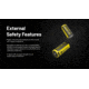 Nitecore NL169R 950mAh USB-C Rechargeable 16340 Battery, Yellow, BAT-NITE-16340-NL169R