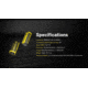 Nitecore NL169R 950mAh USB-C Rechargeable 16340 Battery, Yellow, BAT-NITE-16340-NL169R