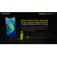 Nitecore NL2150RX 5000mAh USB-C Rechargeable 21700 Battery, Black/Yellow, 6952506495535