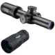Barska 1-4x24mm Level HD Rifle Scope, Illuminated HRS .223 BDC Reticle, Black, Medium AC12798 w/ Trybe Optics Enhancer - Magnification Doubler