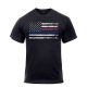 Rothco Thin Blue Line &amp; Thin Red Line T-shirt, L, 61660-L