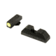Ameriglo Glock 17-19-22-23-24-26-27-33-34-35-37-38-39 Protector Sight w/ Front Serrated Round Notch Rear, Green Tritium LimeGreenLumi Outline Front Black Re, AMGGL-354