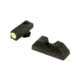 Ameriglo Glock 42 and 43 Front Serrated Round Notch Rear Sight, Green Tritium LimeGreenLumi Outline Front Black Re, AMGGL-352