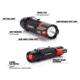STKR Concepts BAMFF 4.0XL- 400 Lumens Dual LED Flashlight, Black/ Red, 00156