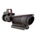 Trijicon 3.5x35 ACOG Rifle Scope, Dual Illuminated Red Crosshair .223 Reticle w/ Colt Knob Thumbscrew Mount &amp; LED 3.25 MOA Red Dot RMR Type 2, Black, 100557