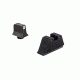 Trijicon For Glock Sup Night Sight w/ Wht Outline/Grn Lamps, White/Black, Suppressor Night Sight Set 196577