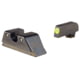 Trijicon HD XR Night Sight Set, MOS Fit Rear, Glock 17, 17L, 19, 22, 23, 24, 25, 26, 27, 28, 31, 32, 33, 34, 35, 37, 38 and 39, Yellow, 601091