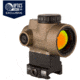 Trijicon OPMOD MRO 1x25mm Red Dot Sight, 2 MOA Green Dot Reticle, w/Lower 1/3 Co-Witness Levered Quick Release Mount AC32084, Angled Glass, Coyote Brown, 2200100