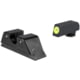Trijicon HD Tritium Night Sights - Rear - Yellow Front Outline - for GLOCK Models 20, 21, 29, 30, and 41 including S &amp; SF variants, Black, GL145-C-601167