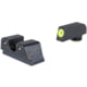 Trijicon HD Tritium Night Sights - Rear - Yellow Front Outline - for GLOCK Models 42,43,43x,43X MOS, 48, 48 MOS, Black, GL143-C-601163