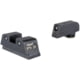 Trijicon Suppressor/Optic Height Tritium Night Sights - with Black Front/Black Rear &amp; Green Lamps - for GLOCK Models 42,43,43x,43X MOS, 48, 48 MOS, Black, GL243-C-601175