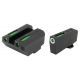 USED, TruGlo Brite-Site TFX Sights For Glock 17/17L/19/22/23/24/26/27/33/34/35/38/39, Green Rear/Green With Focus Lock Front, Suppressor Height, TG-TG13GL4A