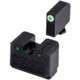 TruGlo Tritium Pro Night Sights, Low Set, Tritium Green w/White Outline Front/Green Rear, Nitride Fortress Frame, Glock 42, 43 MOS, TG-TG231G3MW