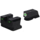 TruGlo Tritium Pro Night Sight Set, Canik MC9, Green Glow/White Ring Front and Green/Black Rear, Black, TG-TG231K3W