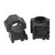 Kensight USTS McBros Double Width Steel Scope Rings, Ribbed, Black, 660-652