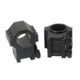 Kensight USTS McBros Double Width Steel Scope Rings, Ribbed, Black, 660-652