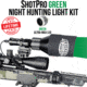 Wicked Hunting Lights ShotPro Ultra-Max LED Extreme Range Night Hunting Light Kit, Green, W2092