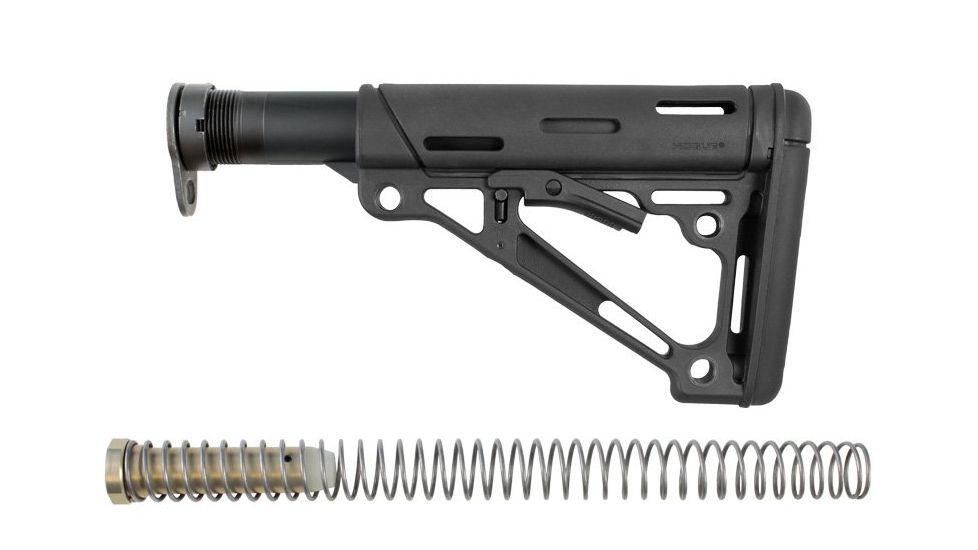Hogue AR15/M-16 OM Mil-Spec Collapsible Buttstock, Black, 15045