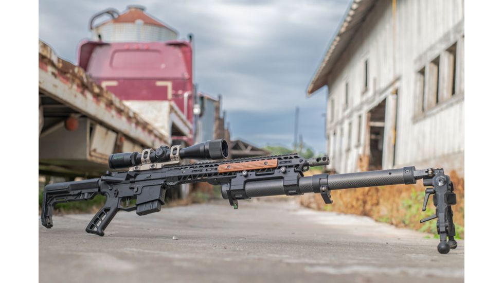 Accuracy Solutions BipodeXt TAC II ARCA Rail Dual Mount, Black, BipodeXt TAC II ARCA Rail DM