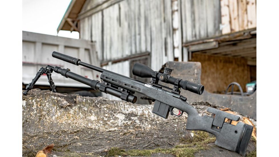 Accuracy Solutions BipodeXt TAC III ARCA Rail Dual Mount, Black, BipodeXt TAC III ARCA Rail DM