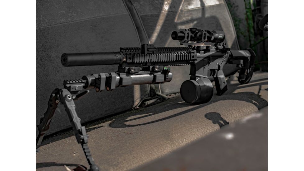 Accuracy Solutions BipodeXt TAC III Gen2 Picatinny Telescoping Bipod, Black, AS-90090