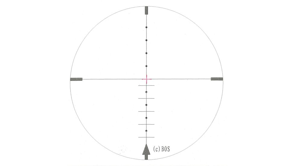 ADCO Red Dot Sight, Bos 50, Proof Scope 1.8x-18x, Black, 30mm, BX220