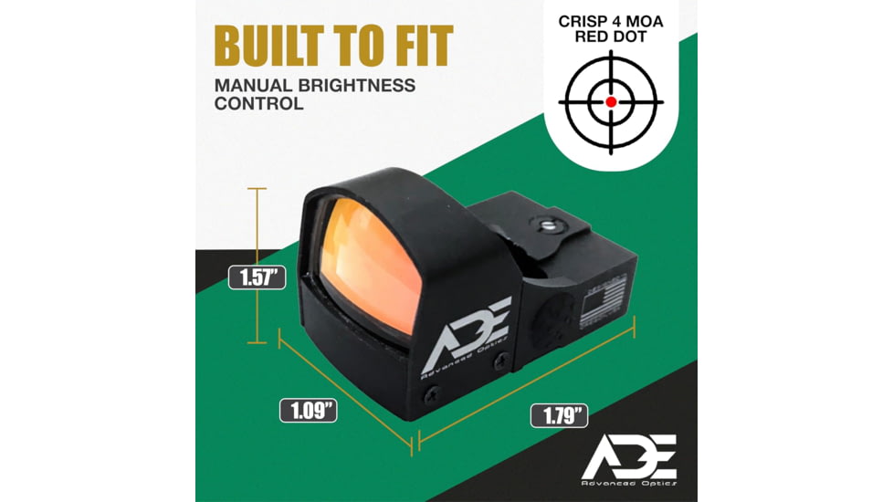 ADE Advanced Optics RD3-009 1x Reflex Red Dot Sight