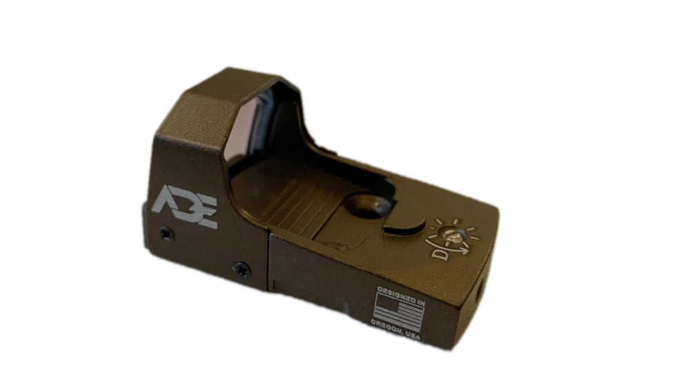 ADE Advanced Optics Huracan Mini Reflex Green Dot Micro Sight, 4 MOA, FDE, RD3-006B1S