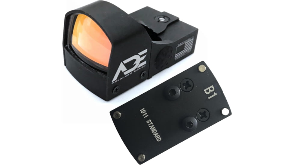 ADE Advanced Optics RD3-009 1x Reflex Red Dot Sight w/Mouting Plate 1911 Colt G/Standard Rear Sight&amp;Picatinny Rail