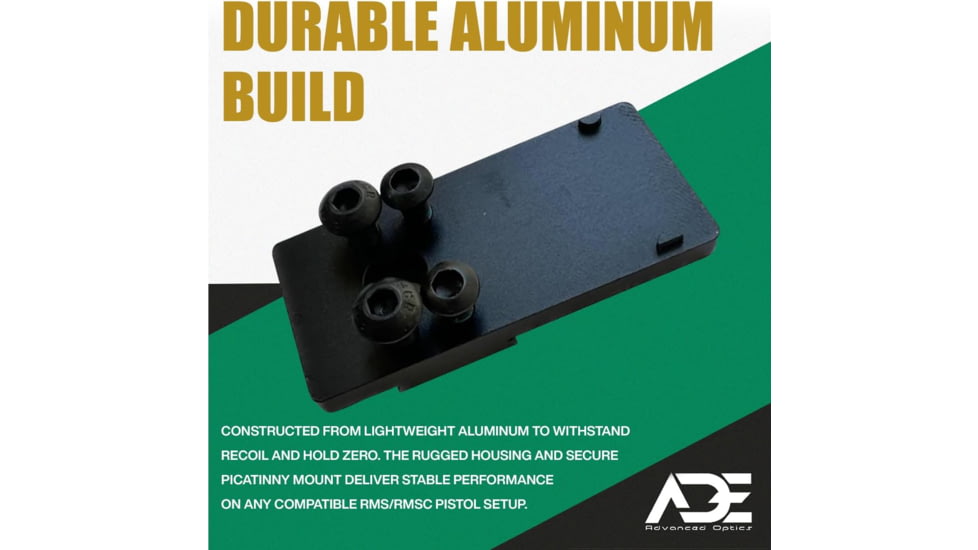 ADE Advanced Optics RD3-009 Motion Awake 1x Reflex Red Dot Sight w/Ruger Security 9 Mount Plate