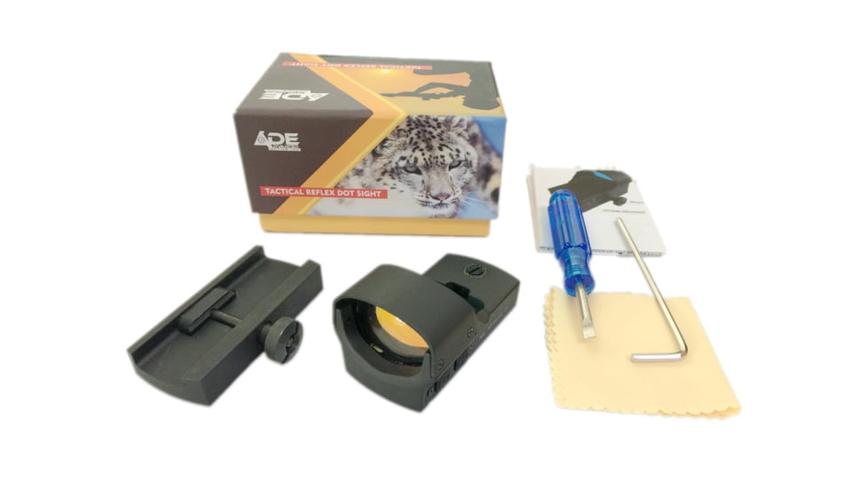 ADE Advanced Optics RD3-011 Avenger Red Dot Sight/NV Night Vision Sight, Red Dot/Invisible NV Dot Reticle, Black, RD3-011