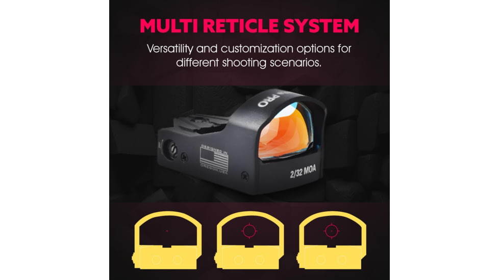 ADE Advanced Optics Delta Pro RD3-012 Motion Awake 1x Reflex Red Dot Sight w/Ruger Security 9 Optic Mounting Plate