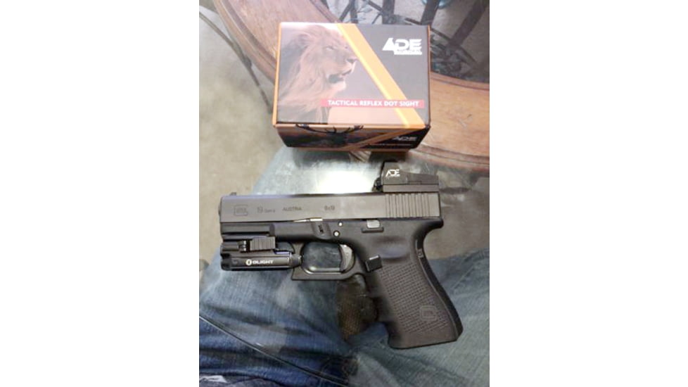 ADE Advanced Optics RD3 BLUE 1x Red Dot Sight, Black, RD3-006B-BLUE