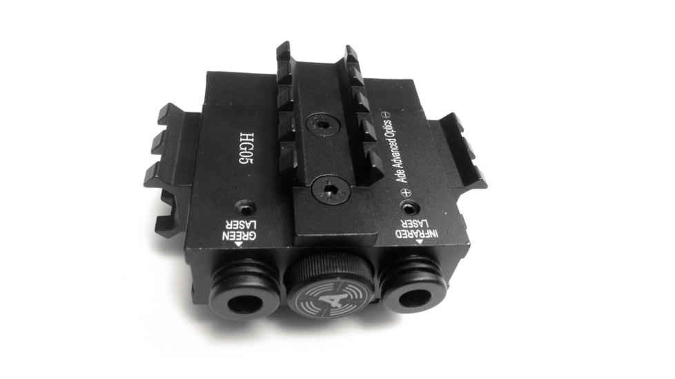 ADE Advanced Optics Tactical Green Laser with Green Infrared Laser IR Laser Combo Sight for Night Vision, Black, HG05