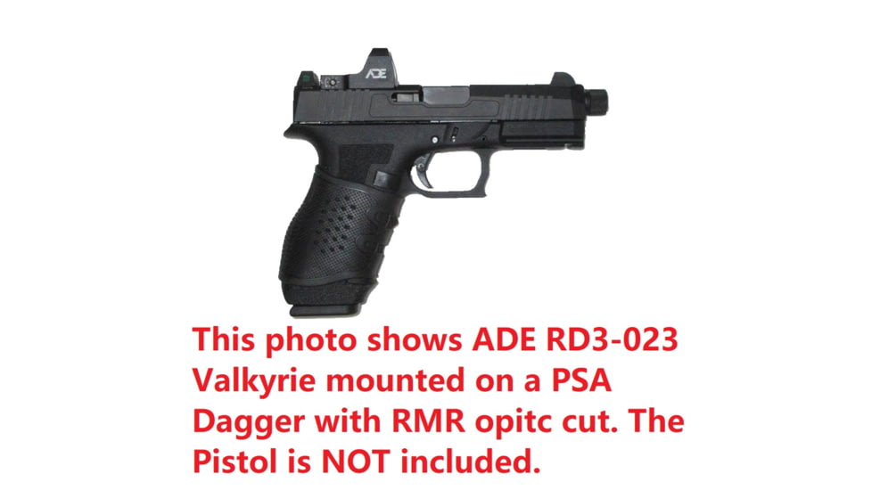 ADE Advanced Optics Valkyrie Green Dot Sight, 4 MOA Reticle, Black, RD3-023 Pro