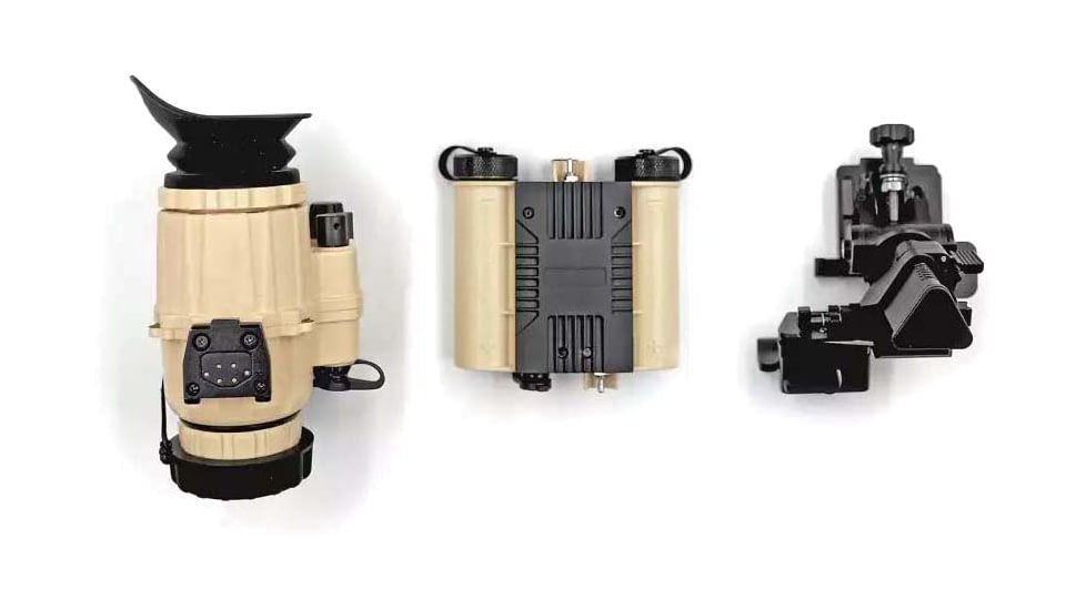 AGM Global Vision F14-3AP Fusion Night Vision and Thermal Monocular, 640x512, 50 Hz, Mil-Spec Elbit or L3 Gen 3 FOM 2200 Plus, P43-Green Phosphor IIT, Sand, 7152522111012F14