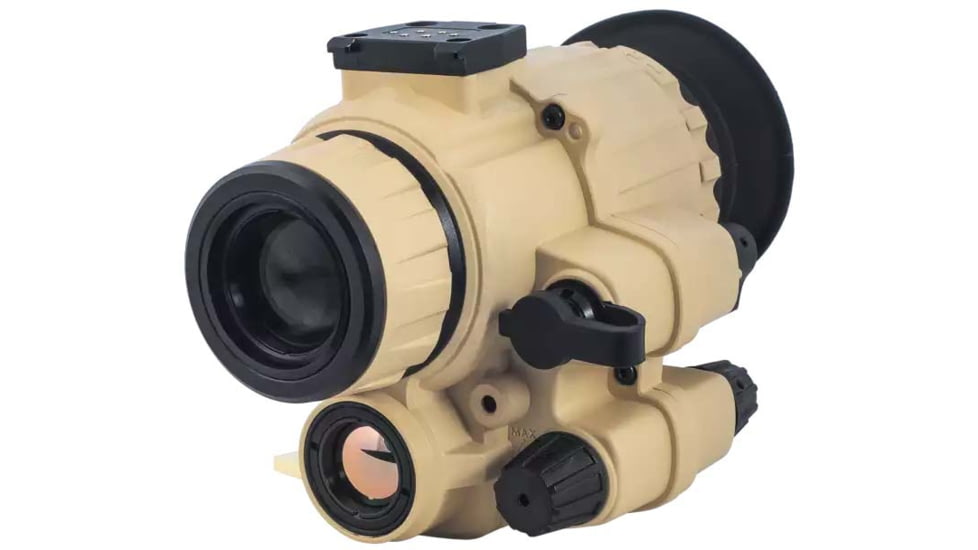 AGM Global Vision F14-3AP Fusion Night Vision and Thermal Monocular, 640x512, 50 Hz, Mil-Spec Elbit or L3 Gen 3 FOM 2200 Plus, P43-Green Phosphor IIT, Sand, 7152522111012F14