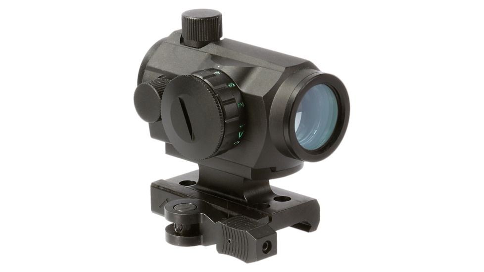 AIM Sports Inc 1X20 Dual Illuminated Micro Dot w/QD Lower 1/3 Co-Witness Riser, Black, RQDT125-L