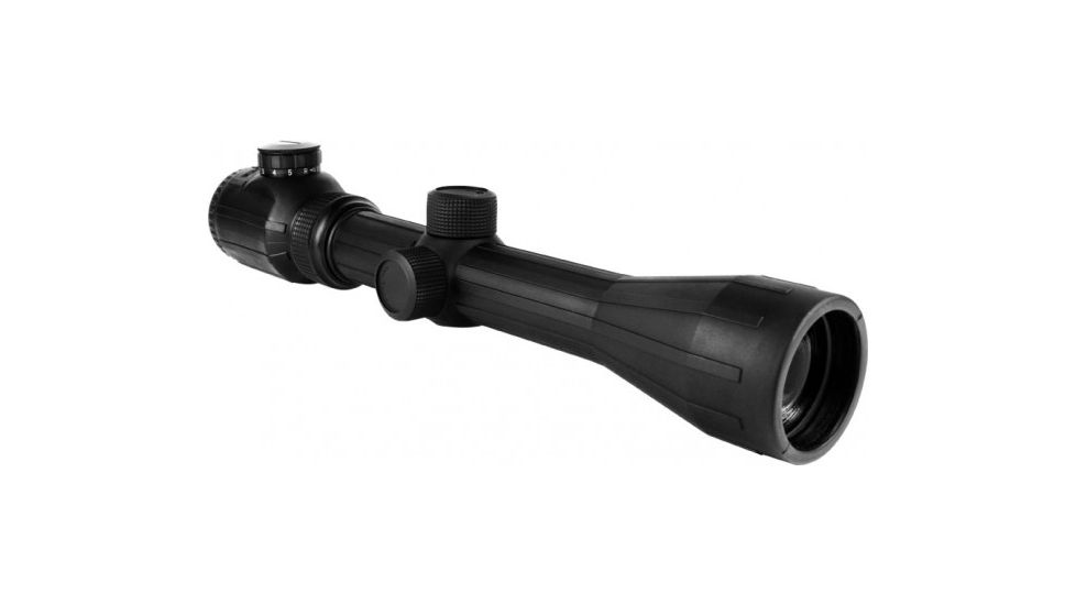 AIM Sports Inc 3-9x40 Dual Illuminated Rubber Armored Scope w/ Mil-Dot Reticle/Rings JDLX3940G