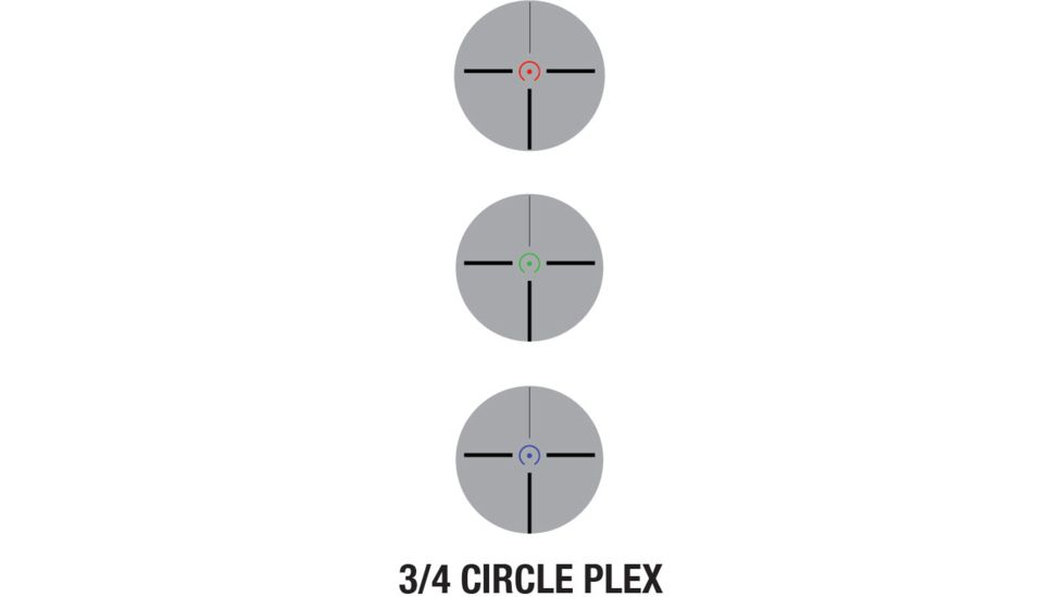 AIM Sports Inc 4X32 Tri Illuminated Scope w/Fiber Optic Sight 3/4 Circle Plx Reticle, Black, JTCPO432G