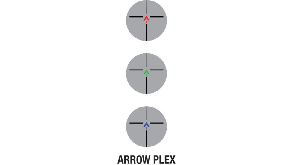 AIM Sports Inc 4X32 Tri Illuminated Scope w/Fiber Optic Sight Arrow Plx Reticle, Black, JTAPO432G