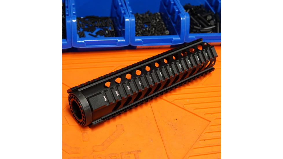 AIM Sports Inc AR Free Float Mid Length Quad Rail/V3, 10in, Black, Medium, MT061