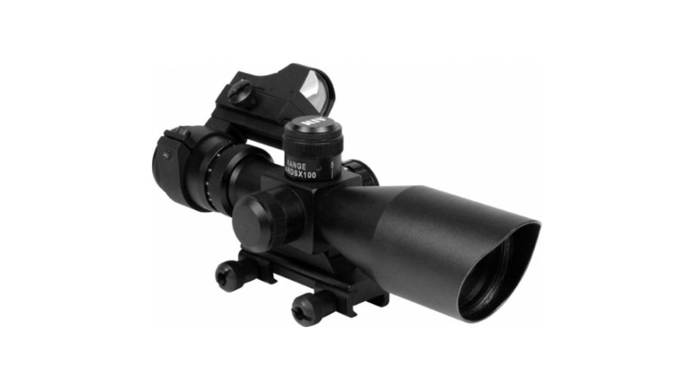 AIM Sports Inc CQB Combo 3-9x40 Scope and Red Dot, Red Dot-QRM-Rangefinder JSRMC01-R