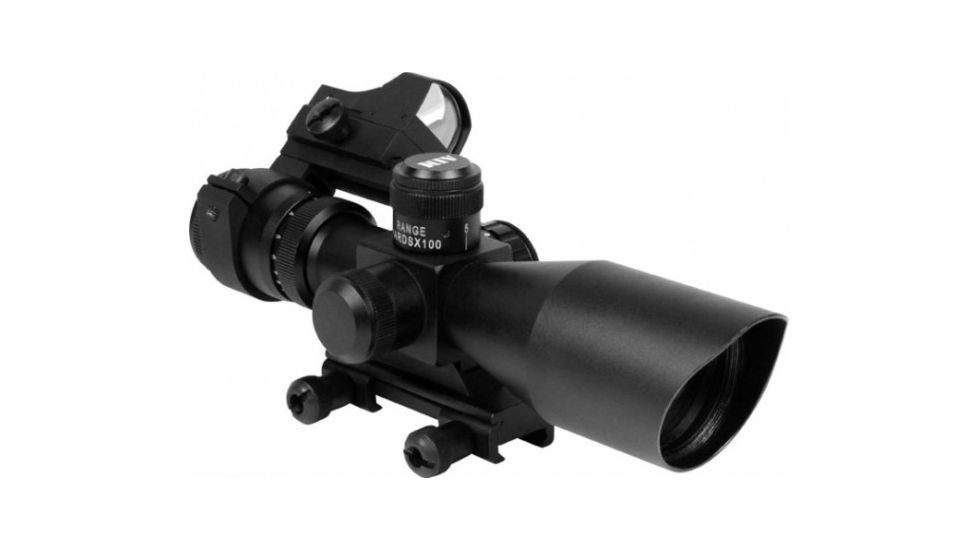 AIM Sports Inc CQB Combo 3-9x40 Scope/Red Dot/Picatinny Mount/P4 Sniper Reticle JSRPC01