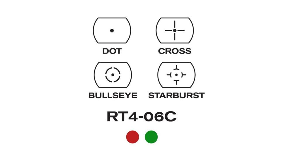 AIM Sports Inc Full-sized 1x33mm Red Dot Reflex Sigh, Red/Green Dot Reticle, Aircraft Grade Aluminum, Black, RT5-03F