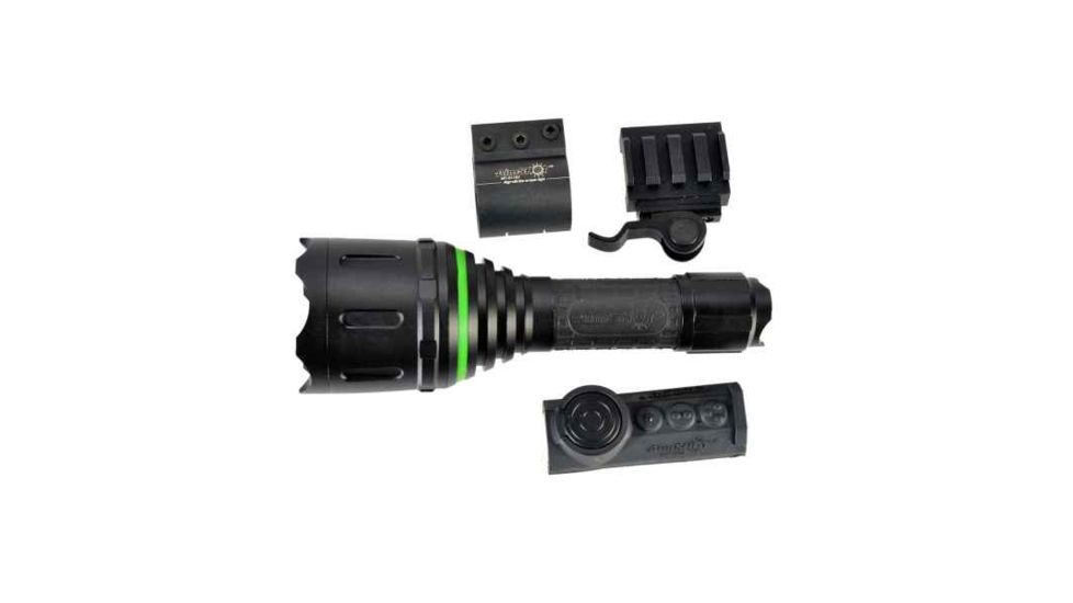 AimSHOT Adjustable Green Beam Wireless Pressure Switch Varmint Flashlight kit, Black TZ980-GR