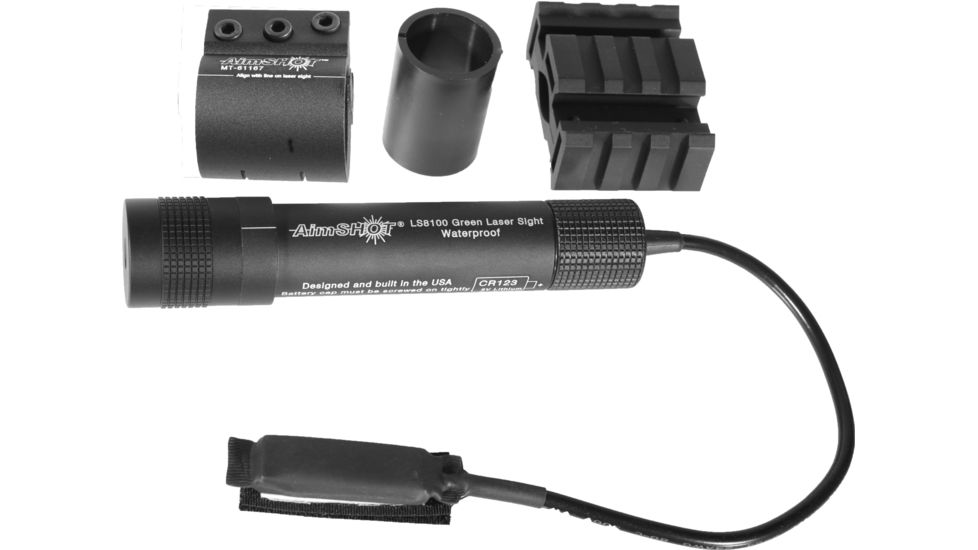 AimSHOT LS8100 Laser w/ MT61167 rail mount, MT61172 QR mount, BLK KT81072