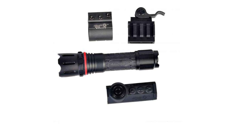 AimSHOT TX890-IR Infrared Wireless Tactical Flashlight Kit with Quick Release Rail Mount, Black TX890-IR