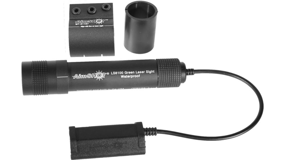 AimSHOT Ultra Compact Pistol 5mW Green Laser/LED light, BLK KT8106