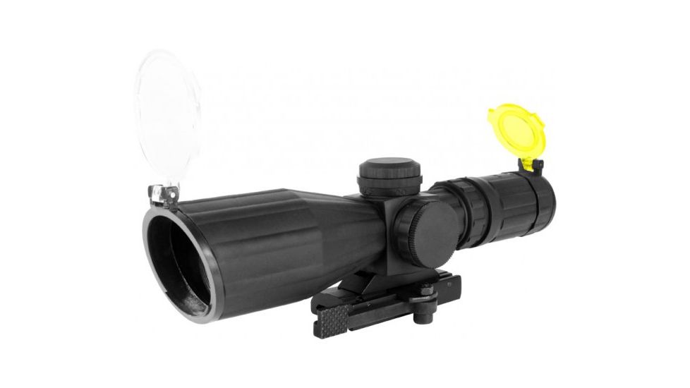 AimSports 3-9X42 Dual Ill. Rubber Armored Scope/QRM/Rangefinder, Black JTXSDR3942G